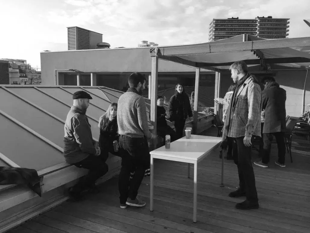 A Friday afternoon after work on the rooftop of our former office building