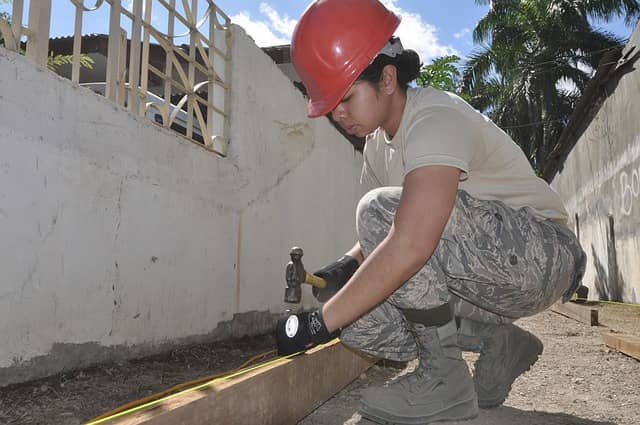 woman in construction