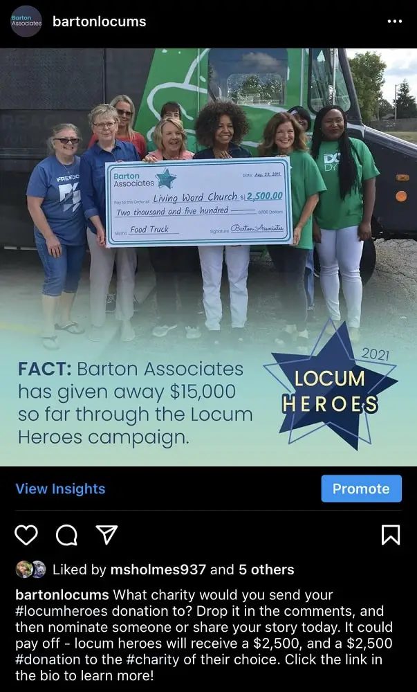A charity campaign ran by Barton Associates