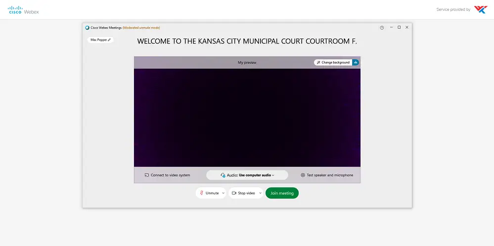 Online courtroom