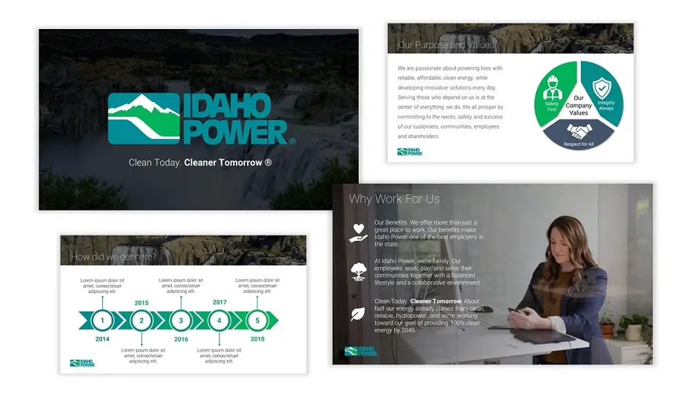 Presentation design for Idaho Power