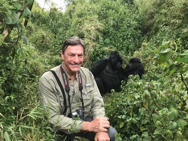 Leading a trek to see gorillas in Rwanda