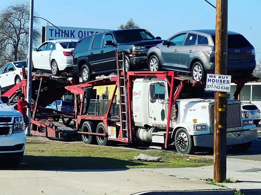 Taking delivery of vehicles from auction