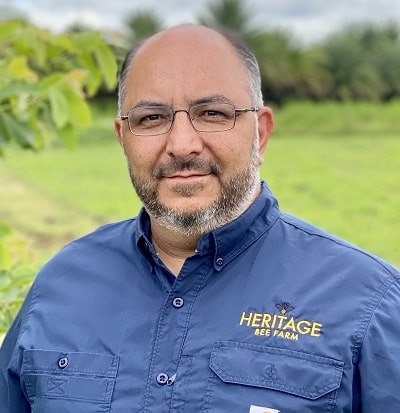 Chris Vasquez from Heritage Bee Farm